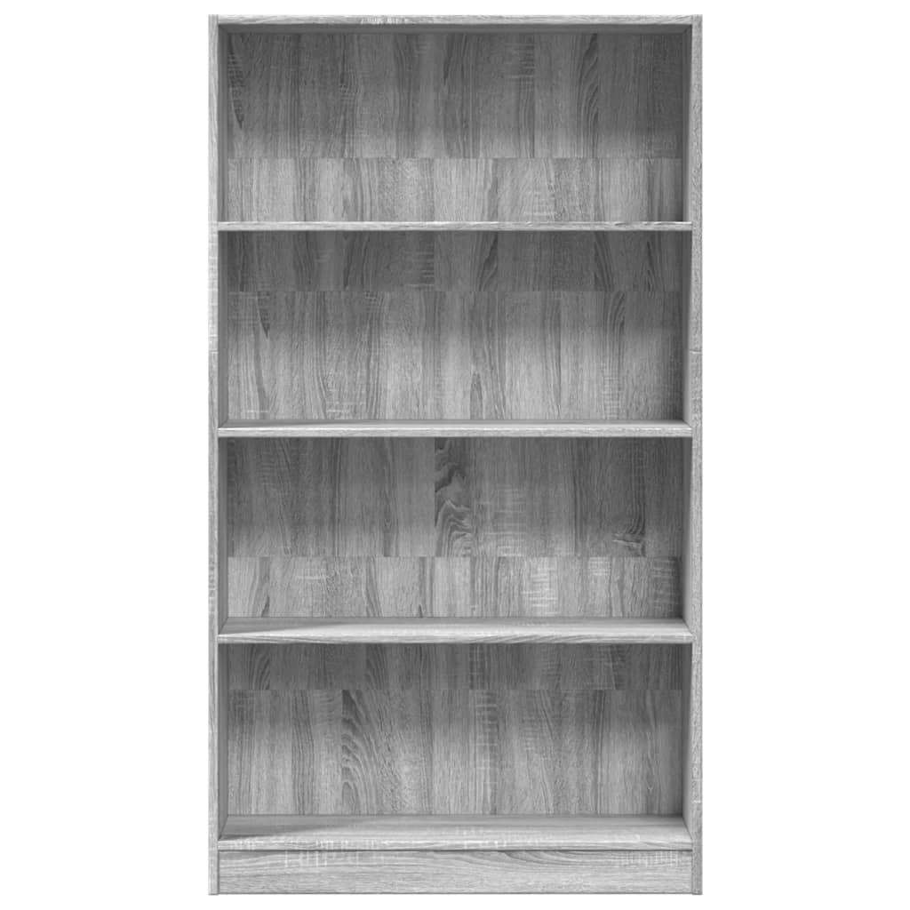 Bookshelf Gray Sonoma 80x24x143 cm Wood Material