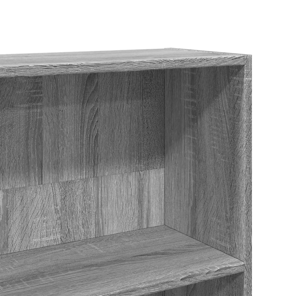 Bookshelf Gray Sonoma 80x24x143 cm Wood Material