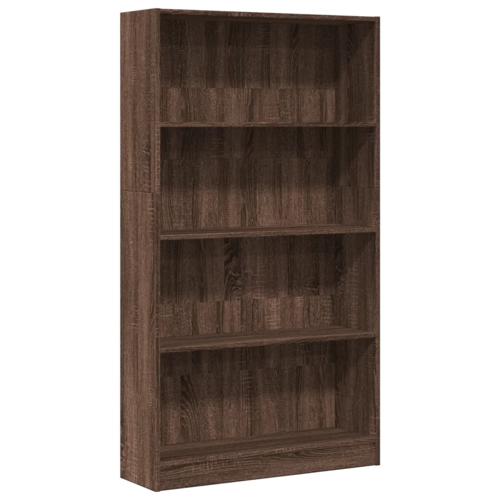 Bookshelf Brown Oak Look 80x24x143 cm Wood Material