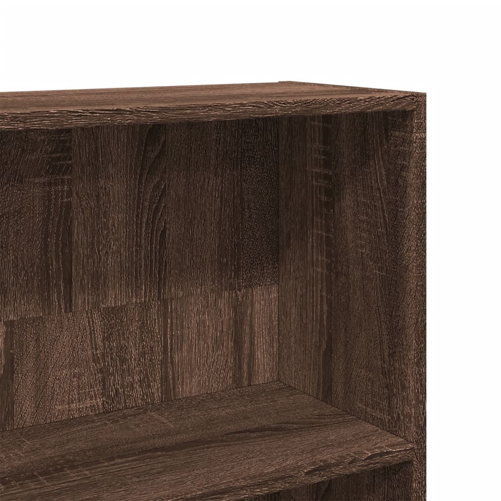 Bookshelf Brown Oak Look 80x24x143 cm Wood Material