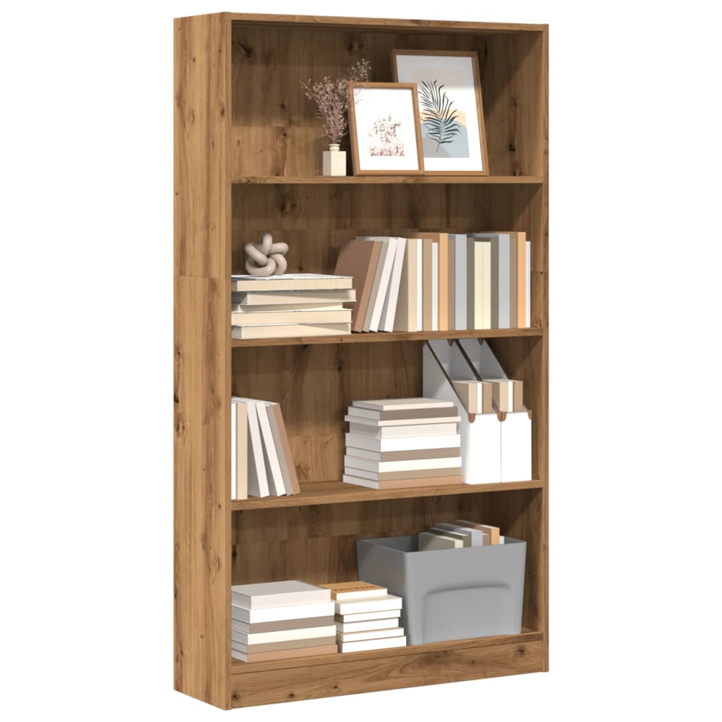 Bookshelf Artisan Oak 80x24x143 cm Wood Material