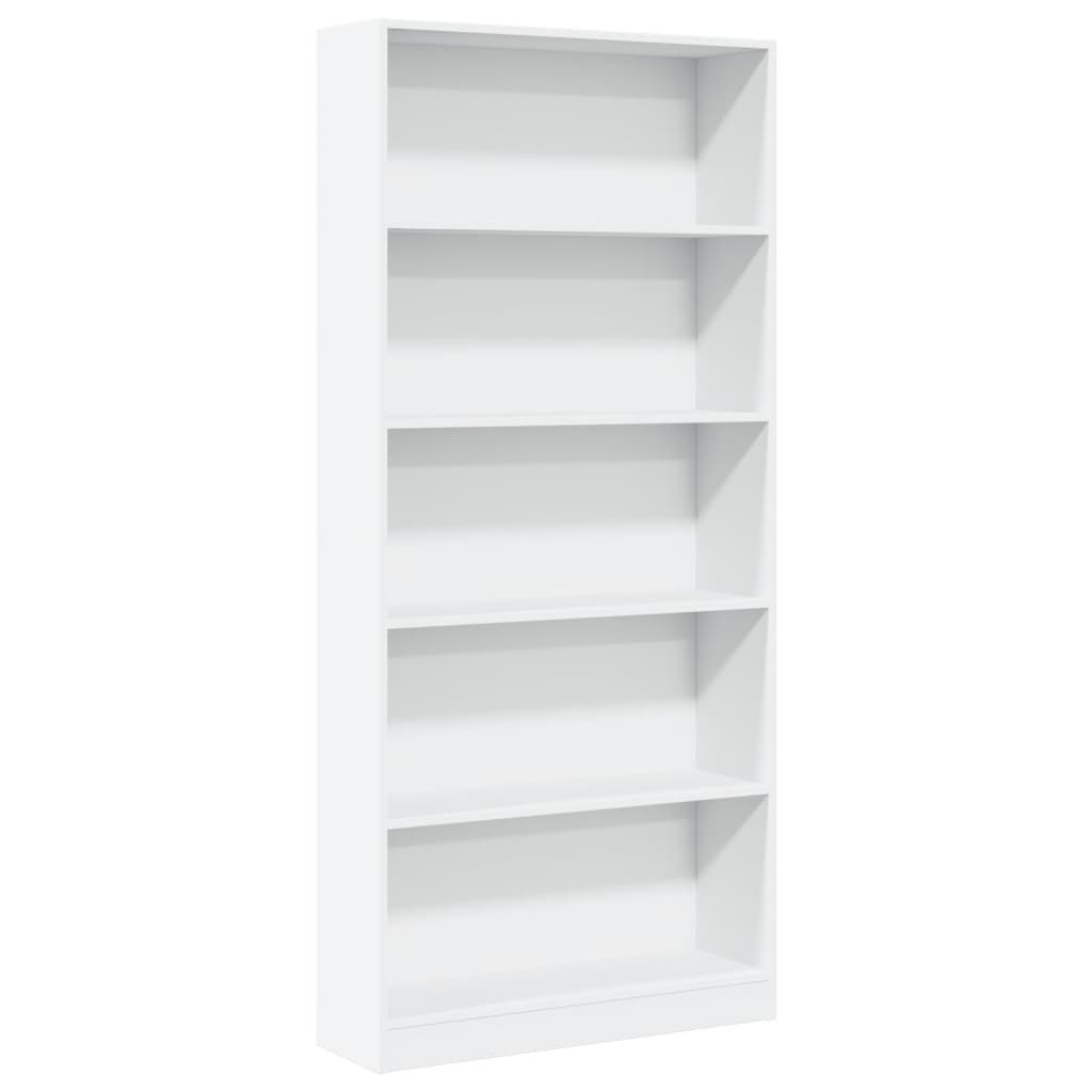 Bookshelf White 80x24x176 cm Wood Material