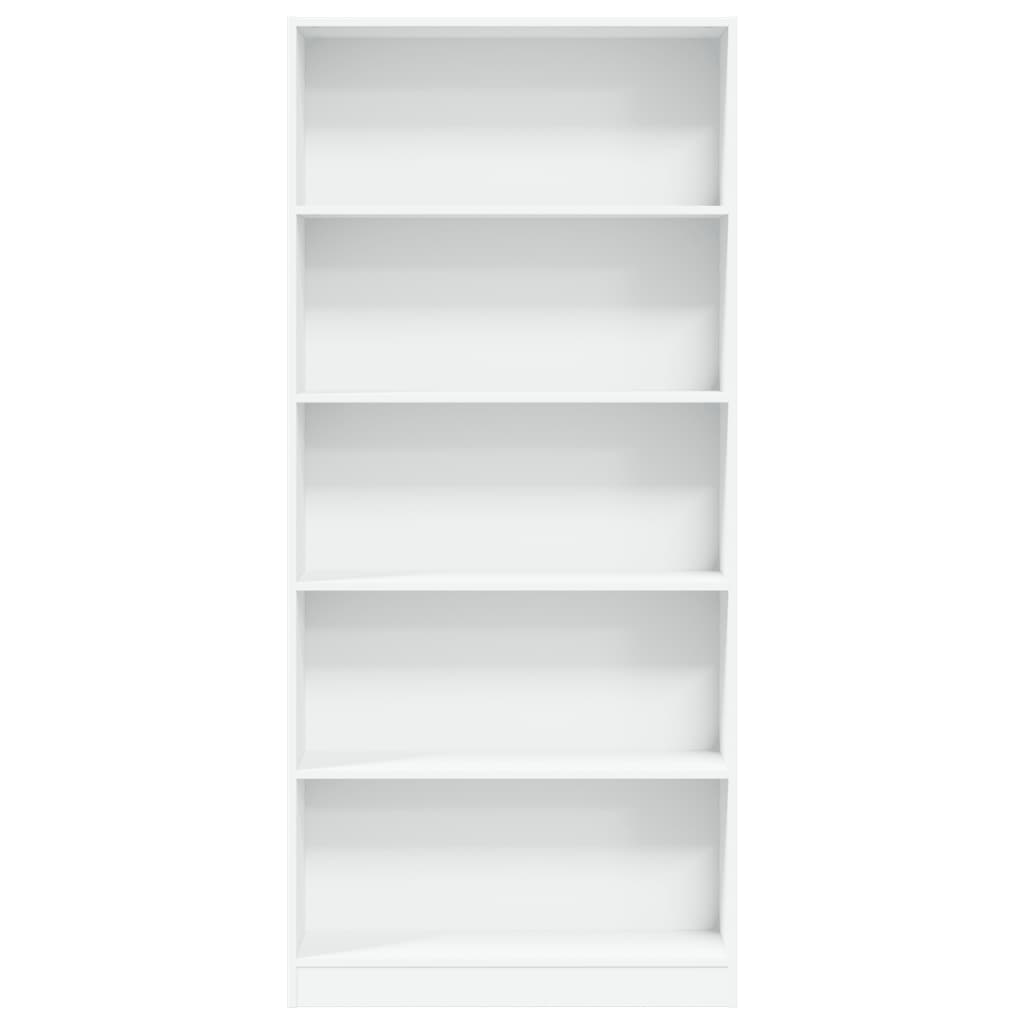 Bücherregal Weiß 80x24x176 cm Holzwerkstoff