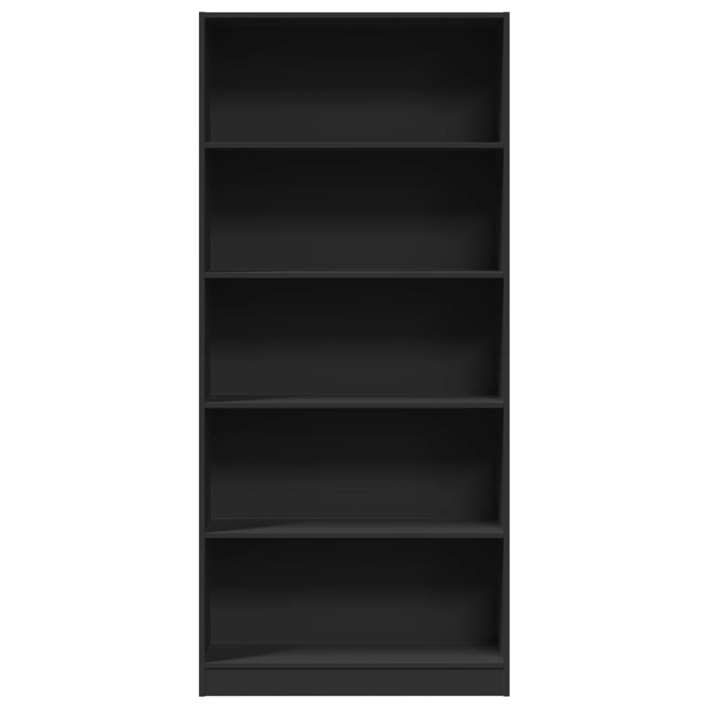 Bookshelf Black 80x24x176 cm Wood Material