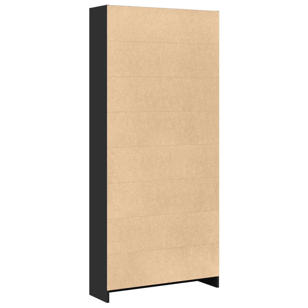 Bookshelf Black 80x24x176 cm Wood Material