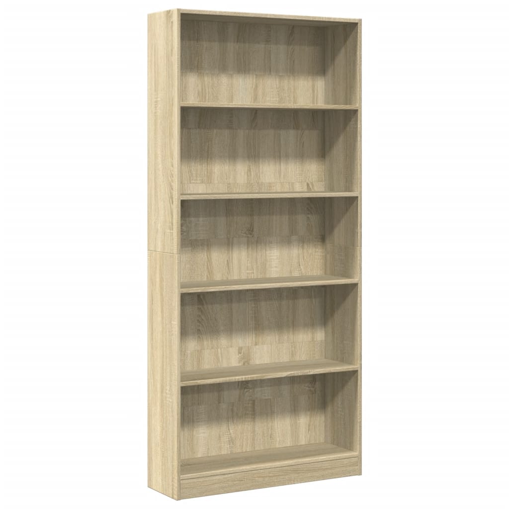 Bookshelf Sonoma Oak 80x24x176 cm Wood Material