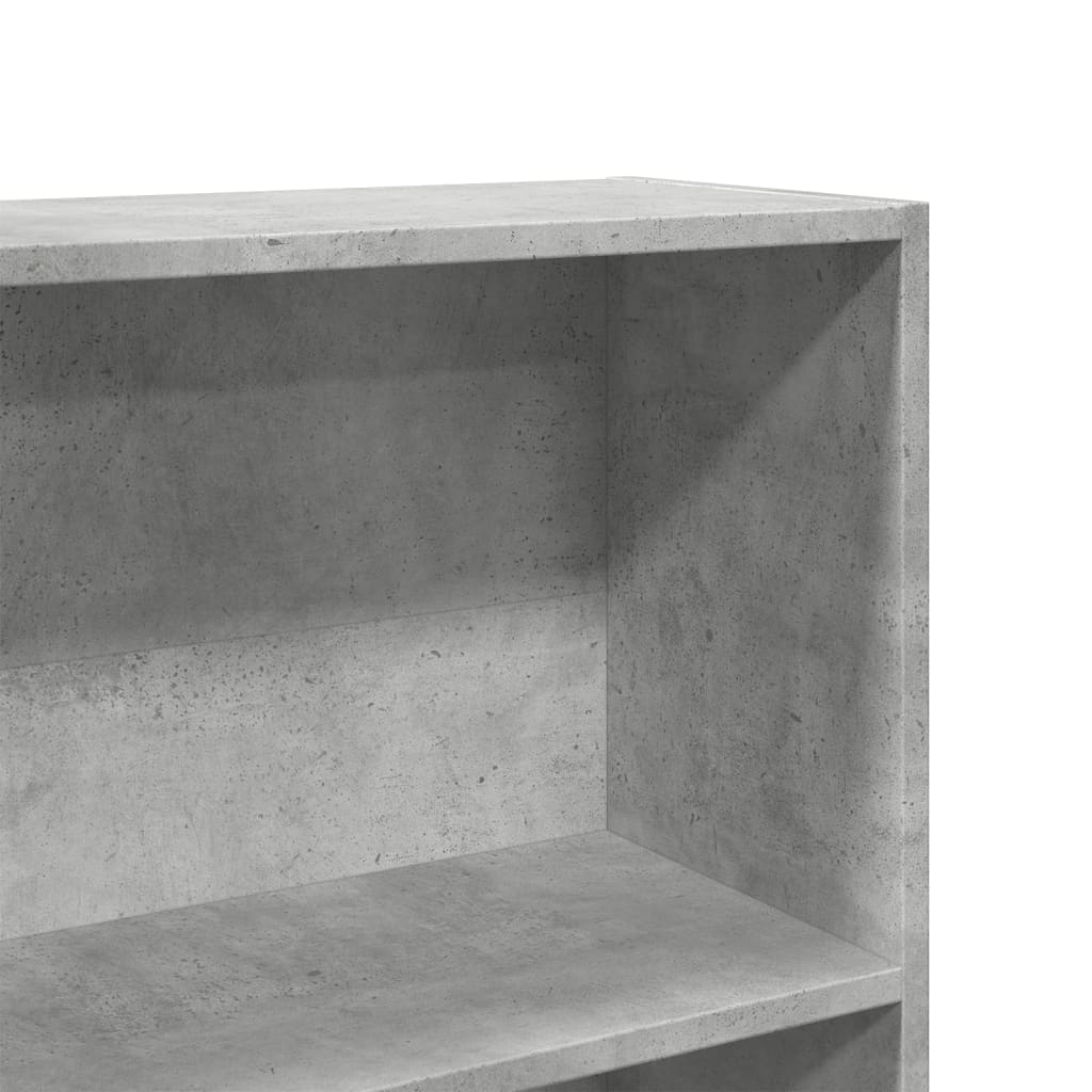 Bookshelf Concrete Grey 80x24x176 cm Wood Material