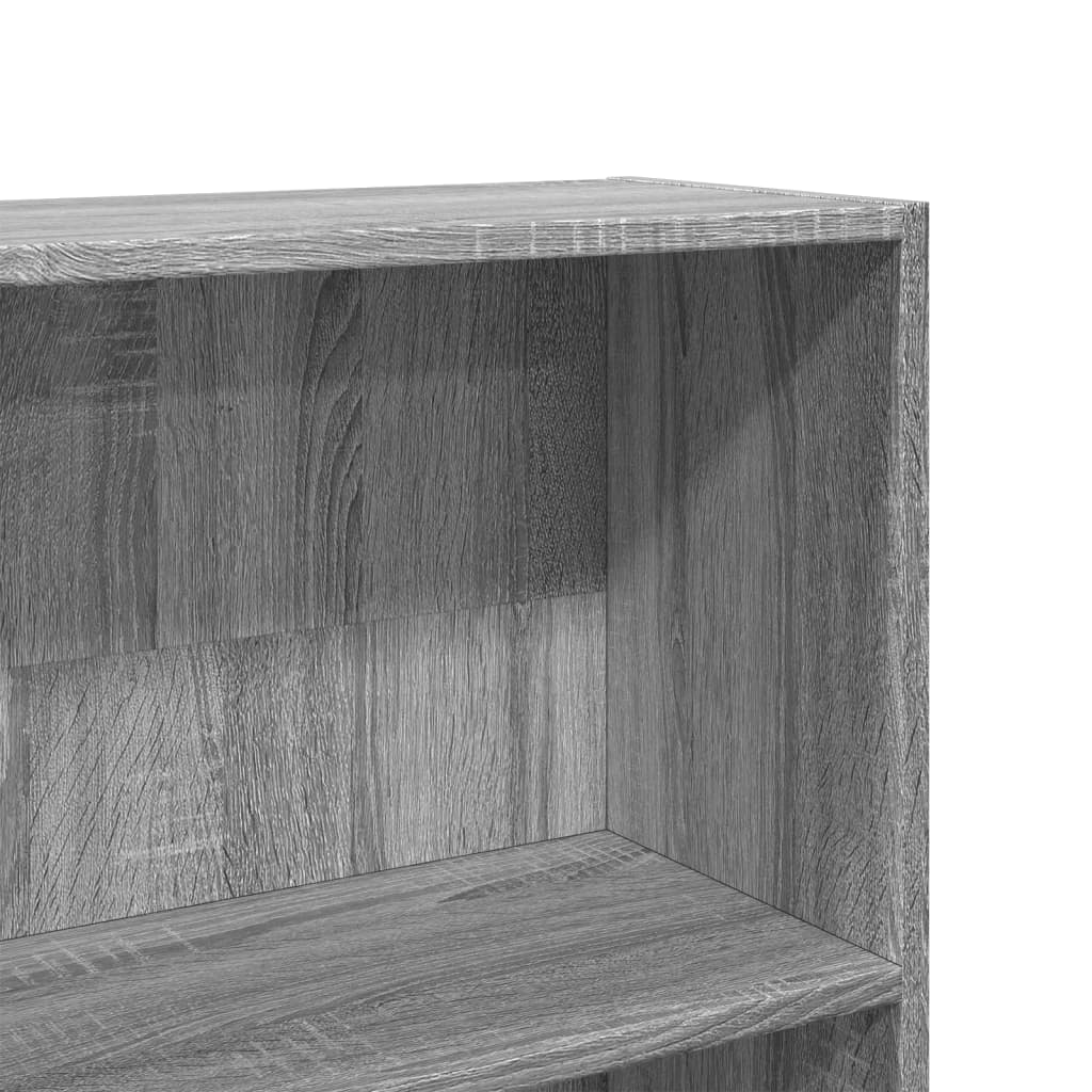 Bücherregal Grau Sonoma 80x24x176 cm Holzwerkstoff