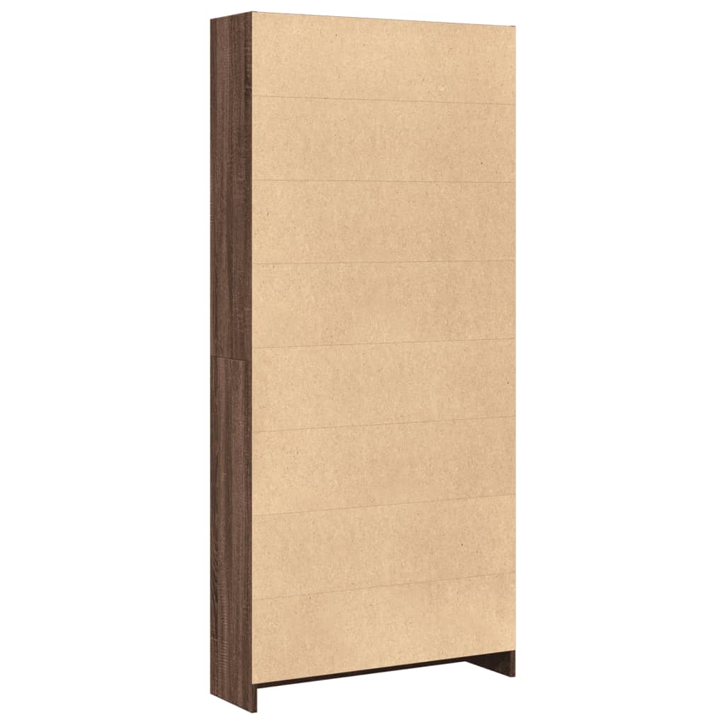 Bücherregal Braun Eichen-Optik 80x24x176 cm Holzwerkstoff