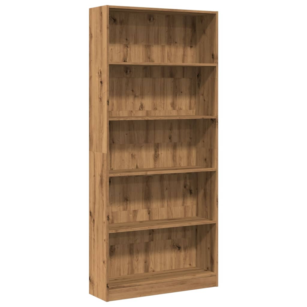 Bookshelf Artisan Oak 80x24x176 cm Wood Material