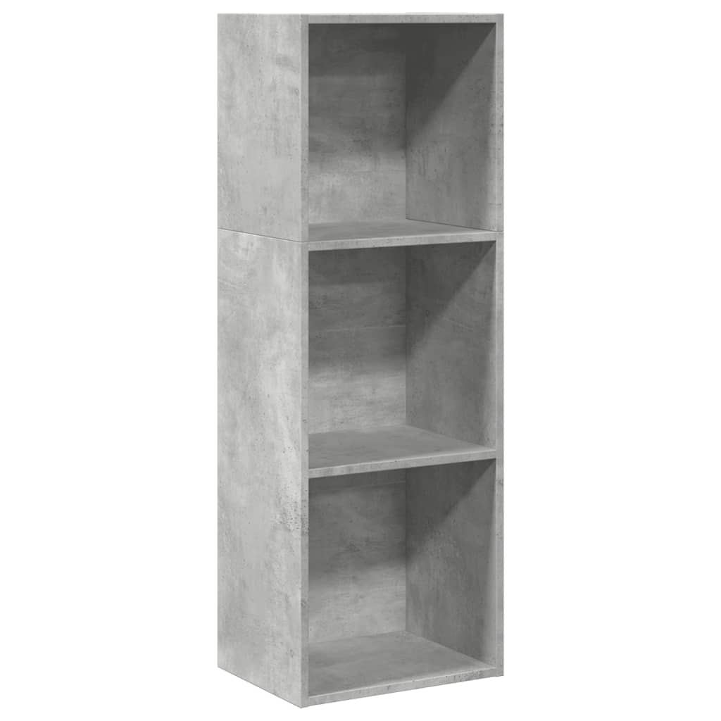 Bookshelf Concrete Grey 40x30x114 cm Wood Material