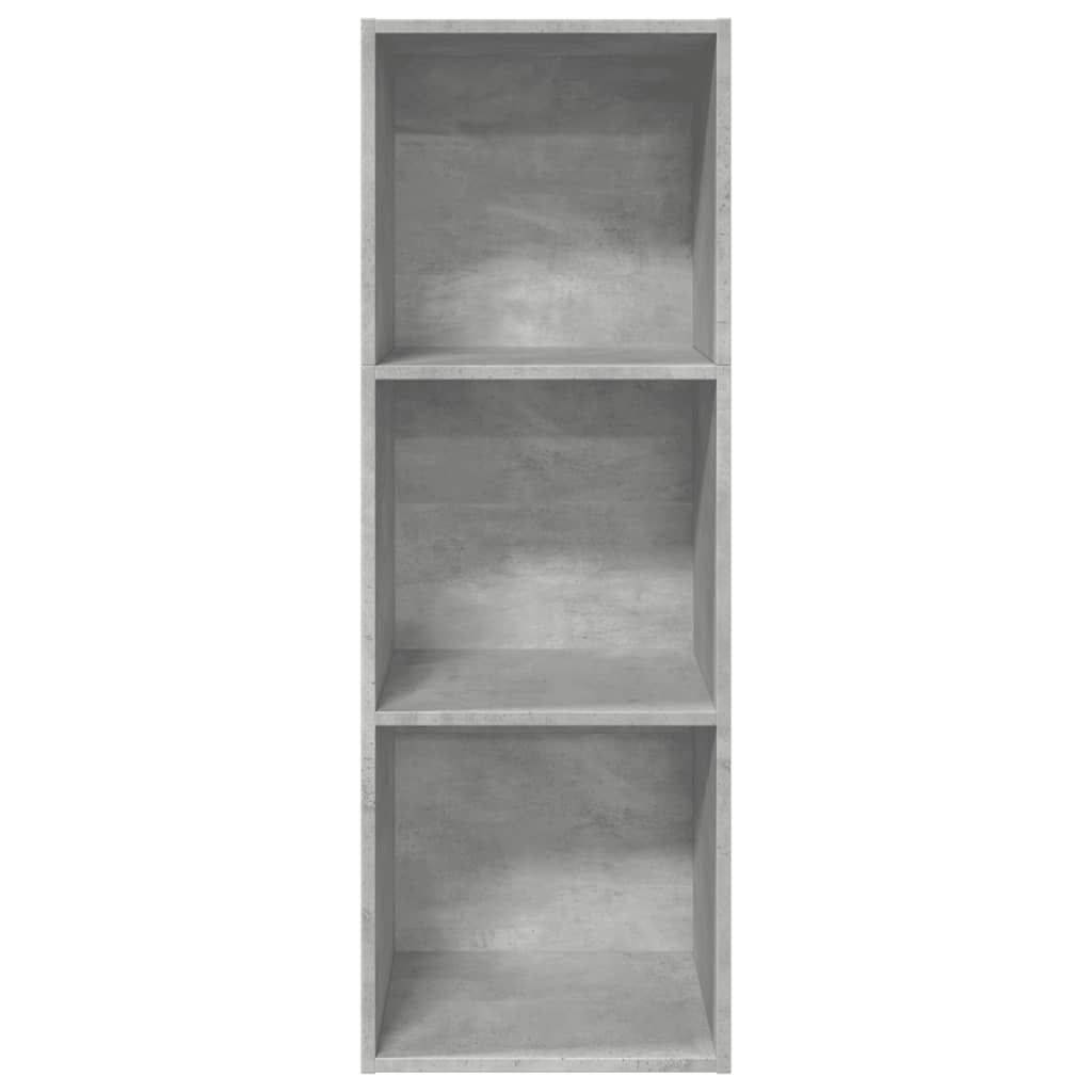 Bookshelf Concrete Grey 40x30x114 cm Wood Material