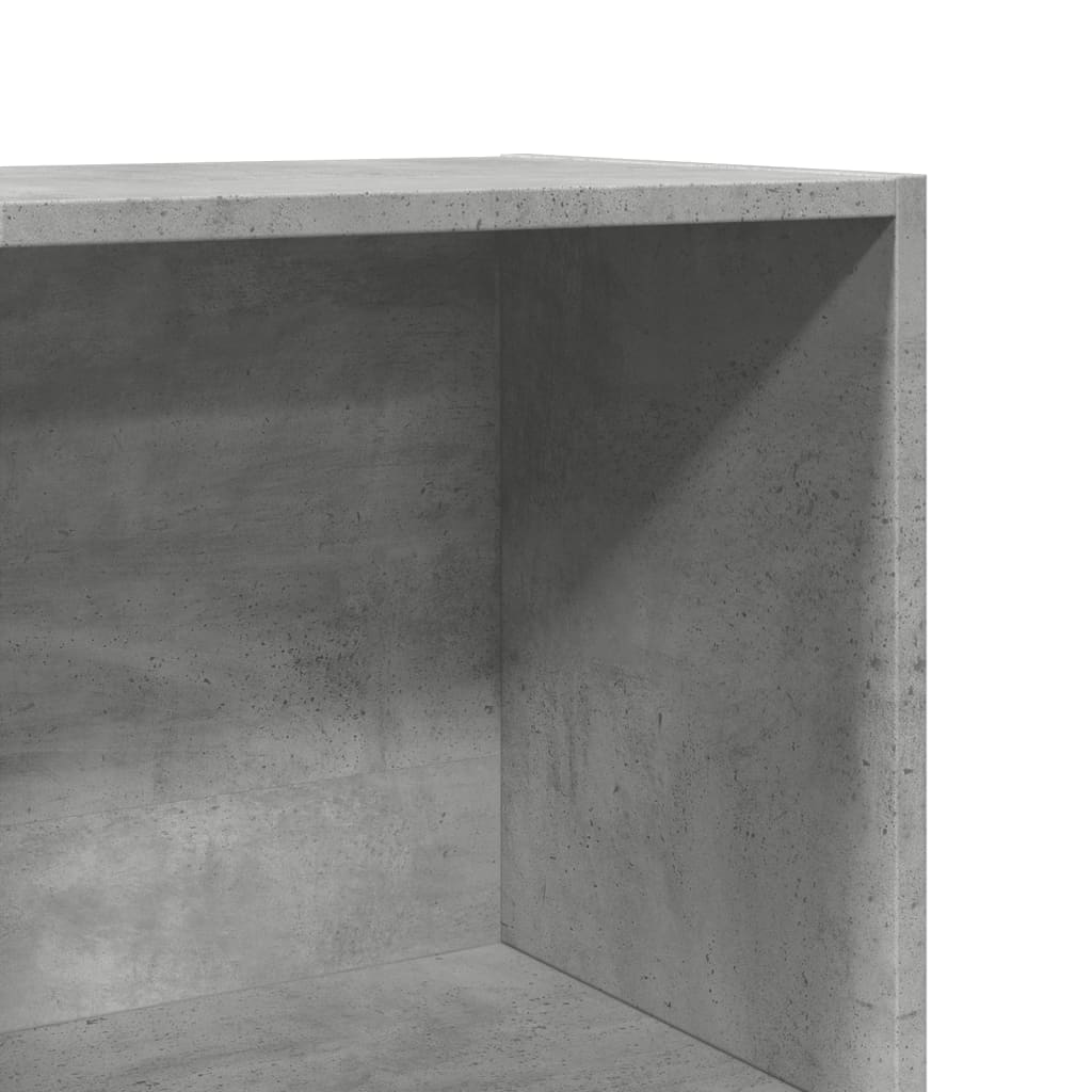 Bookshelf Concrete Grey 40x30x114 cm Wood Material