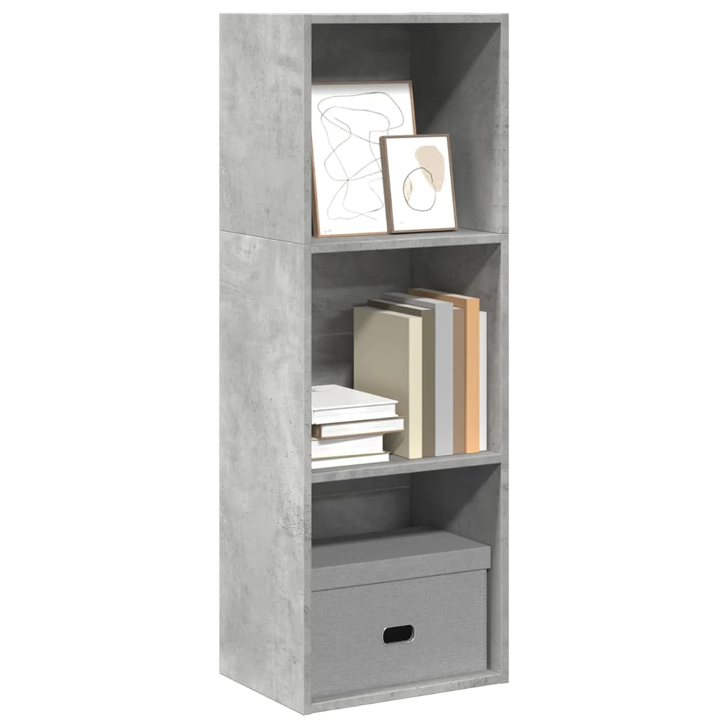 Bookshelf Concrete Grey 40x30x114 cm Wood Material