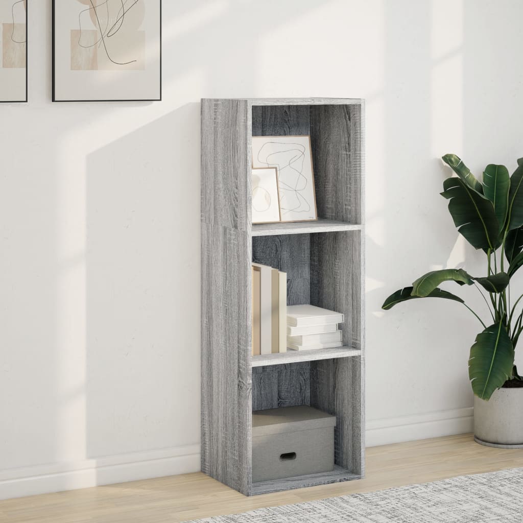 Bookshelf Gray Sonoma 40x30x114 cm Wood Material