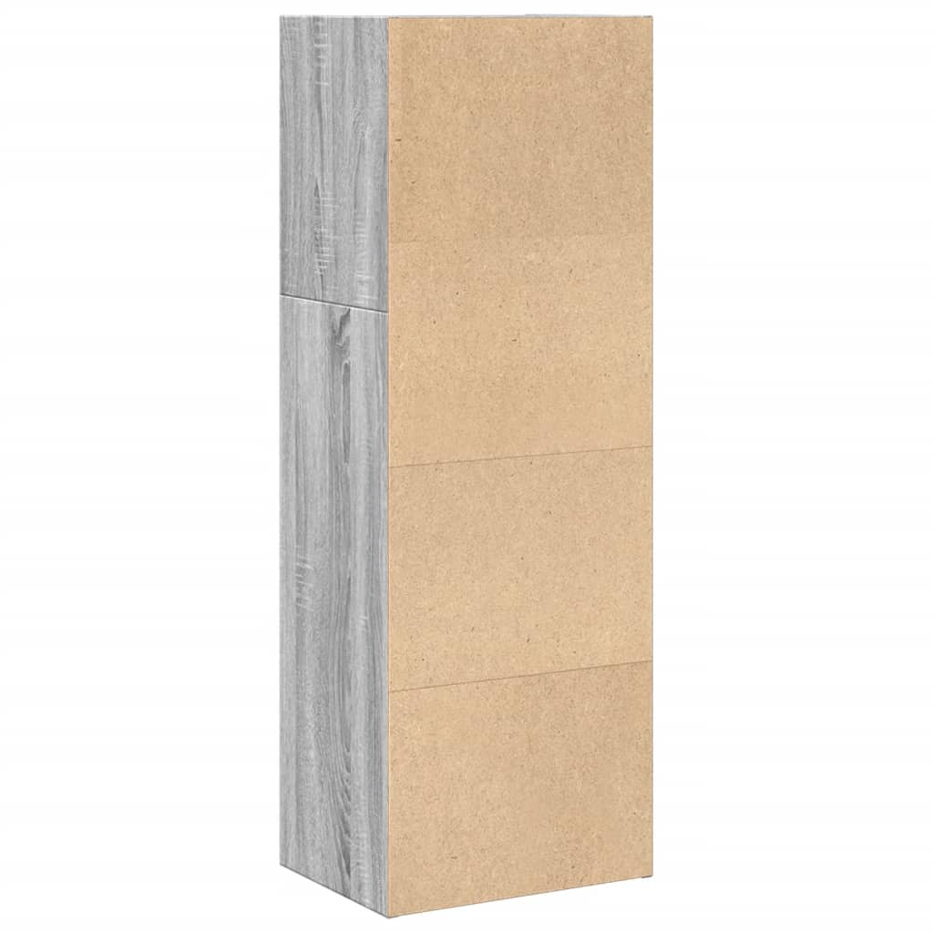 Bookshelf Gray Sonoma 40x30x114 cm Wood Material