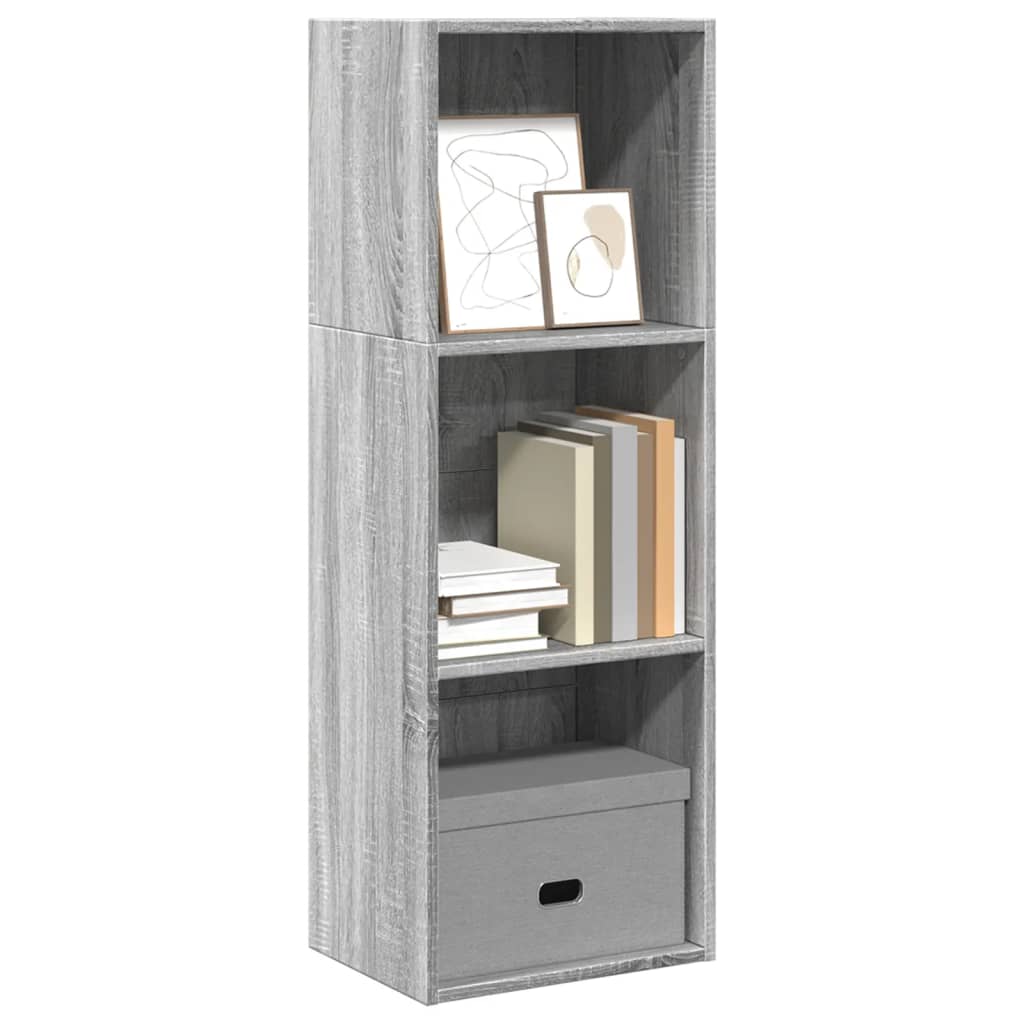 Bookshelf Gray Sonoma 40x30x114 cm Wood Material