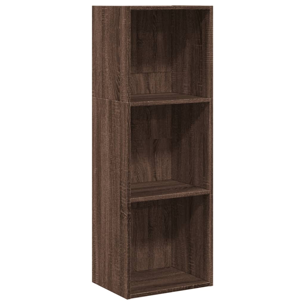 Bookshelf Brown Oak Look 40x30x114 cm Wood Material