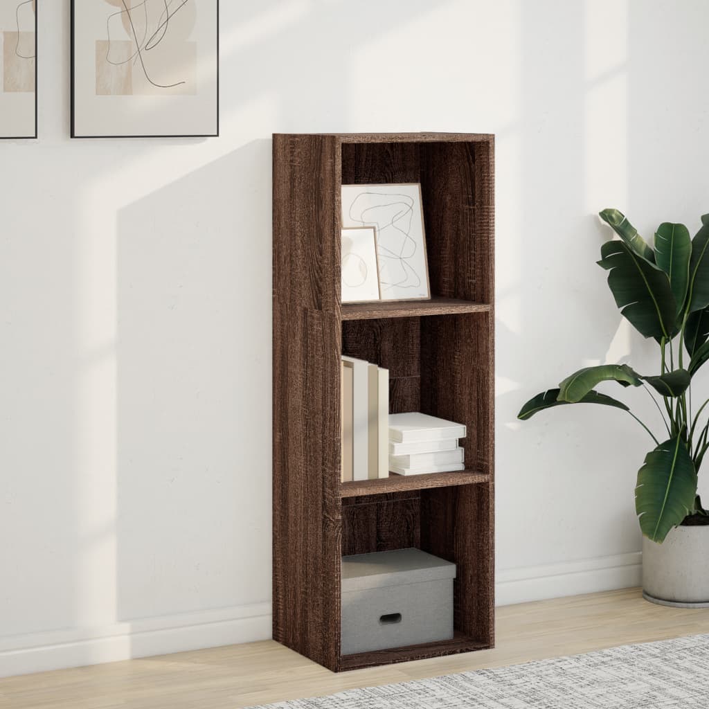 Bookshelf Brown Oak Look 40x30x114 cm Wood Material