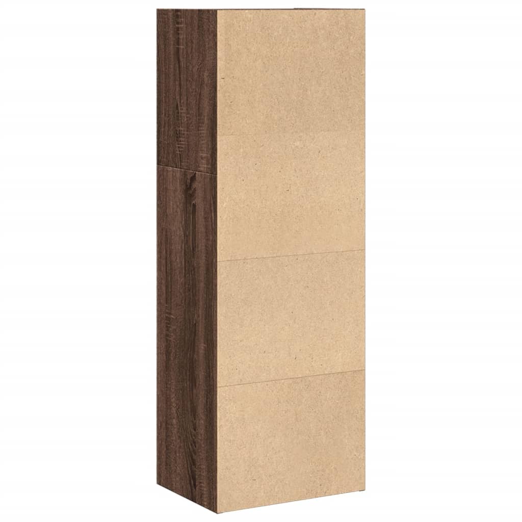 Bookshelf Brown Oak Look 40x30x114 cm Wood Material