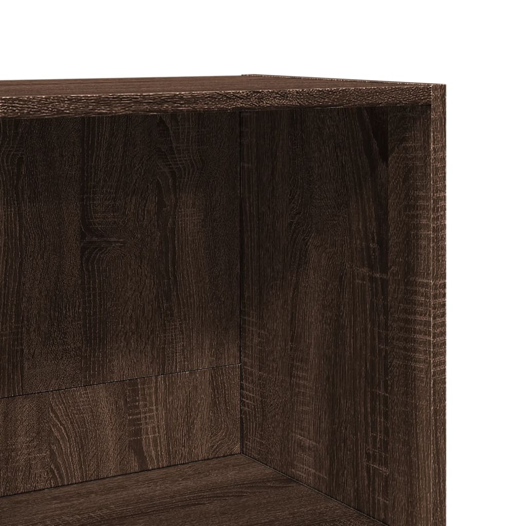 Bookshelf Brown Oak Look 40x30x114 cm Wood Material