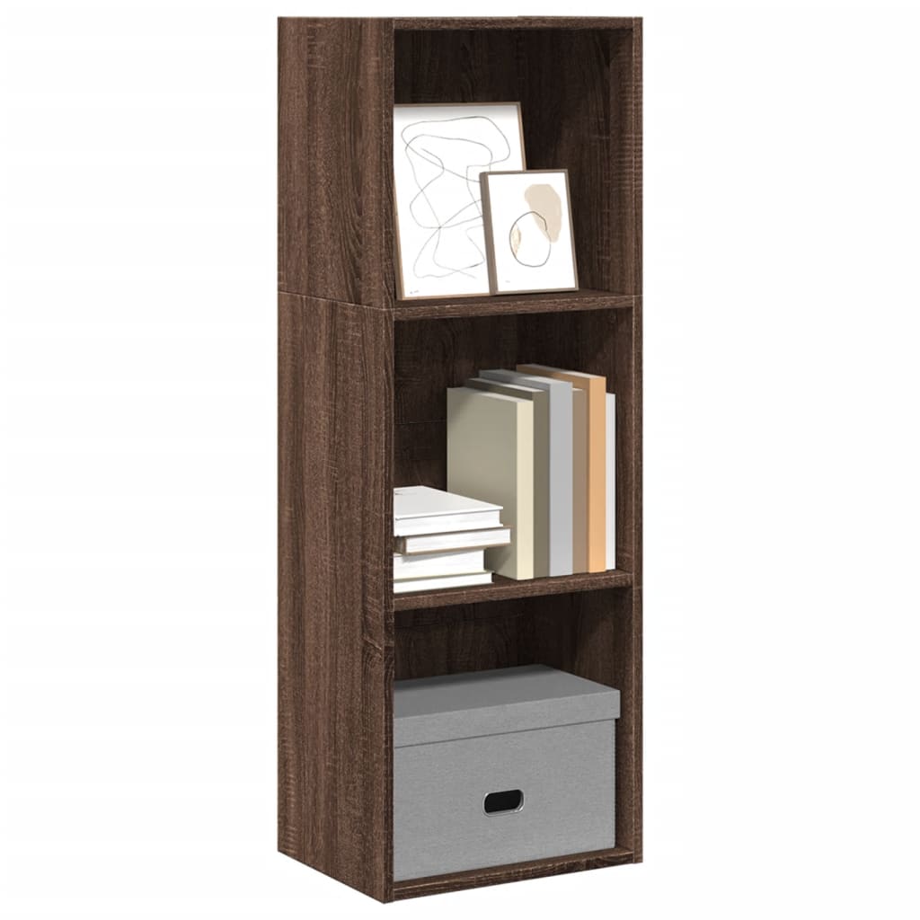 Bookshelf Brown Oak Look 40x30x114 cm Wood Material