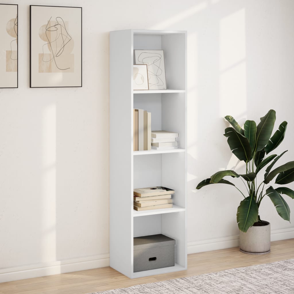 Bookshelf White 40x30x152 cm Wood Material