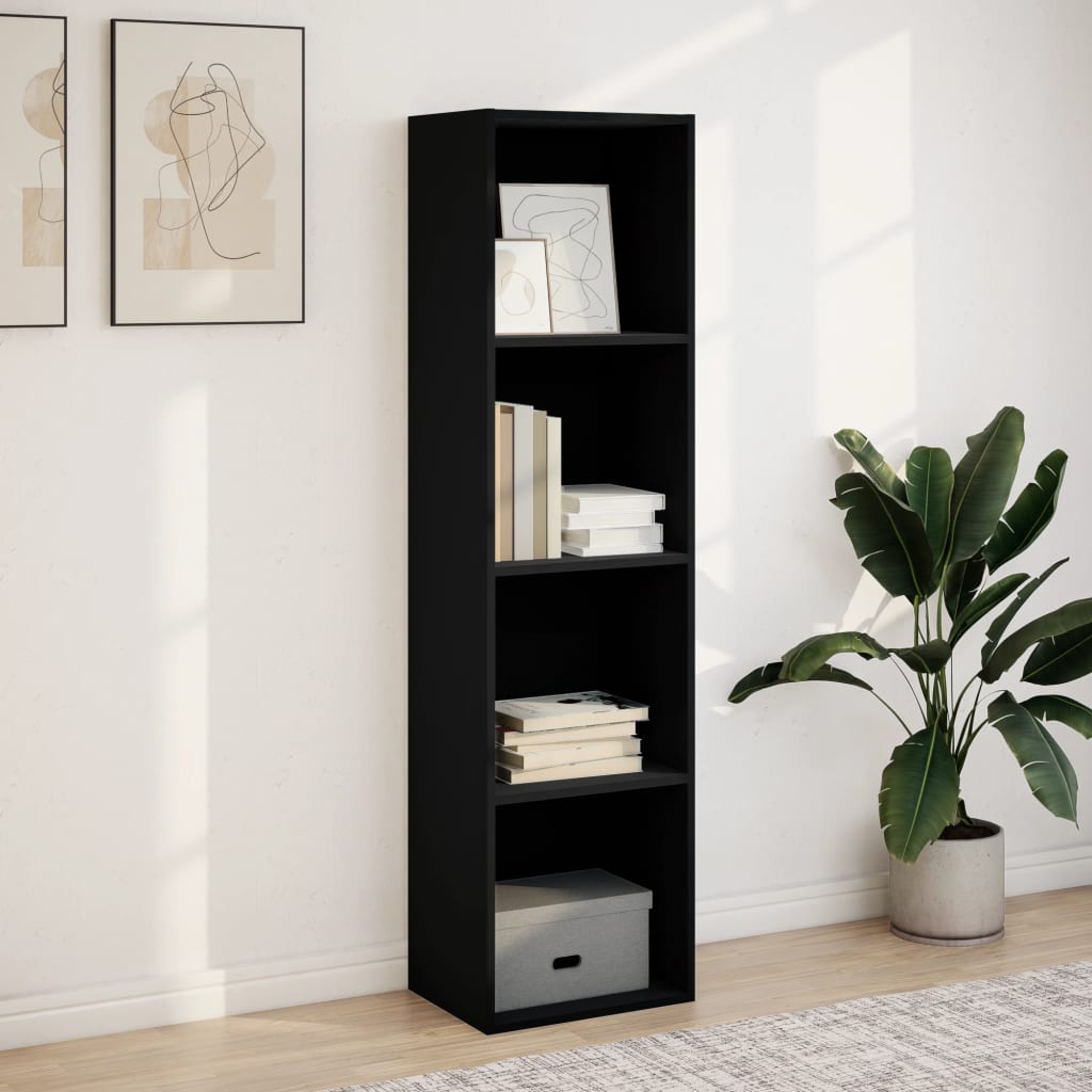 Bookshelf Black 40x30x152 cm Wood Material