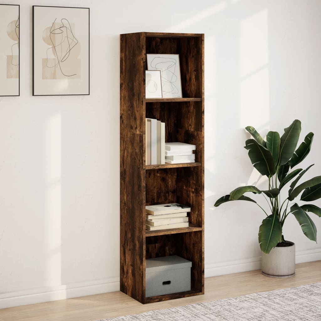 Bookshelf Smoked Oak 40x30x152 cm Wood Material