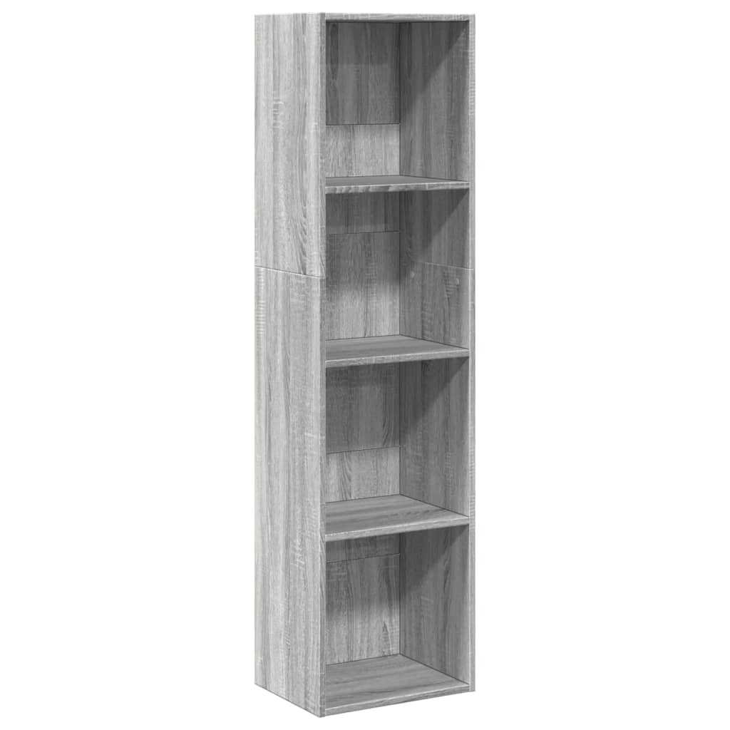 Bookshelf Gray Sonoma 40x30x152 cm Wood Material