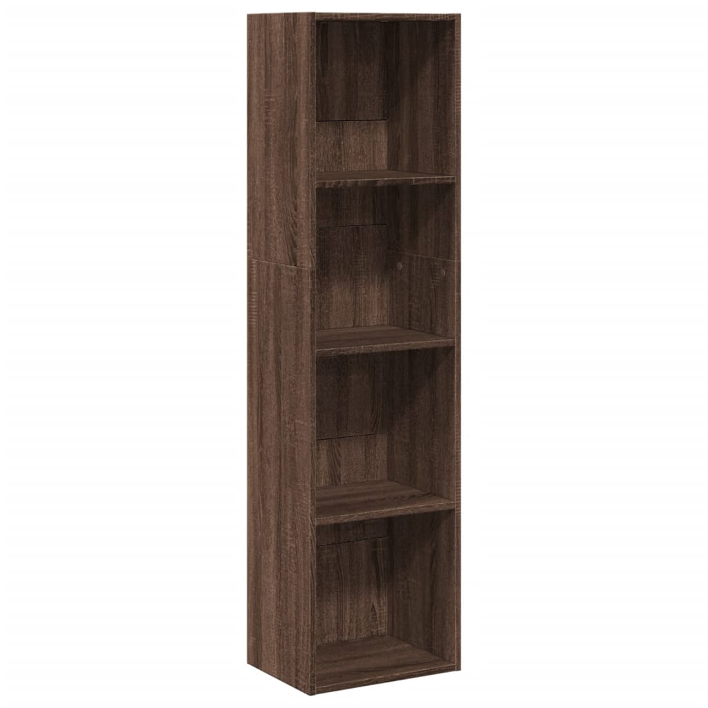 Bookshelf Brown Oak Look 40x30x152 cm Wood Material