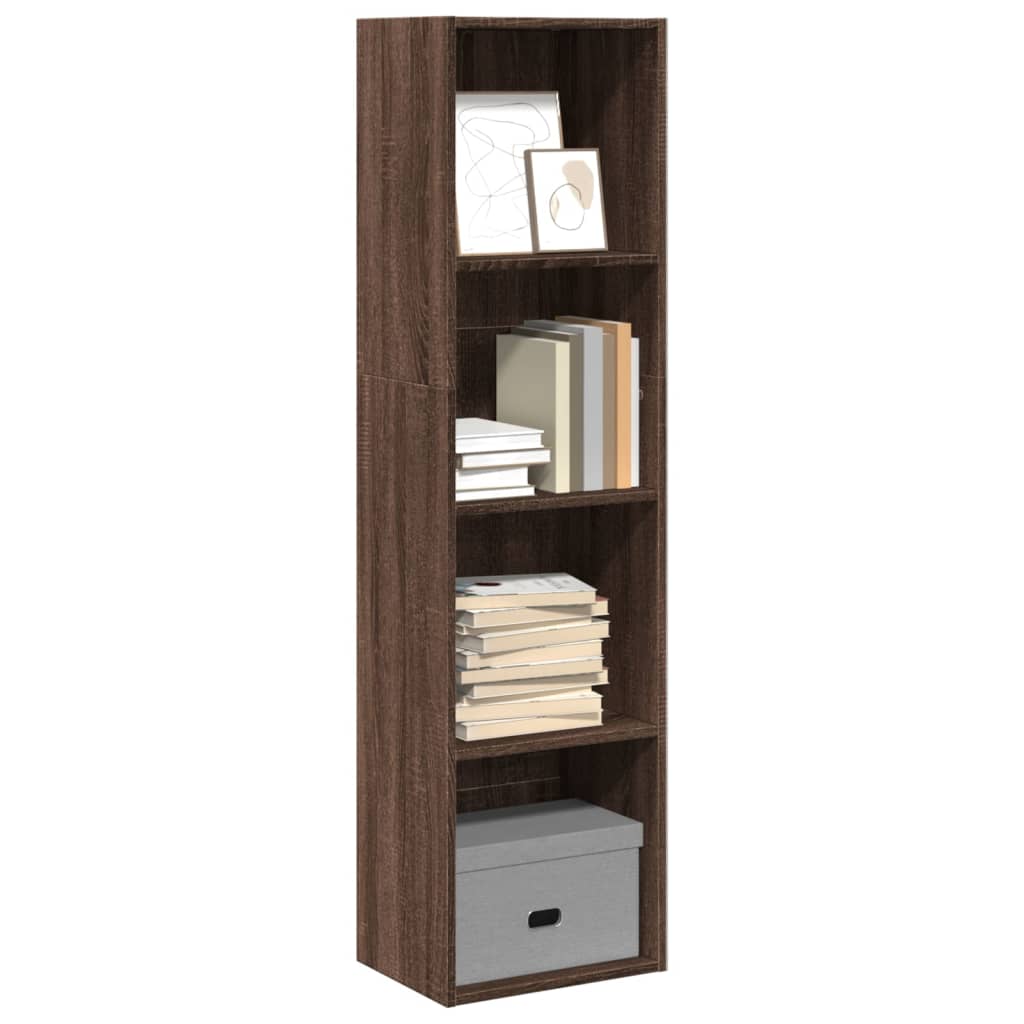 Bookshelf Brown Oak Look 40x30x152 cm Wood Material