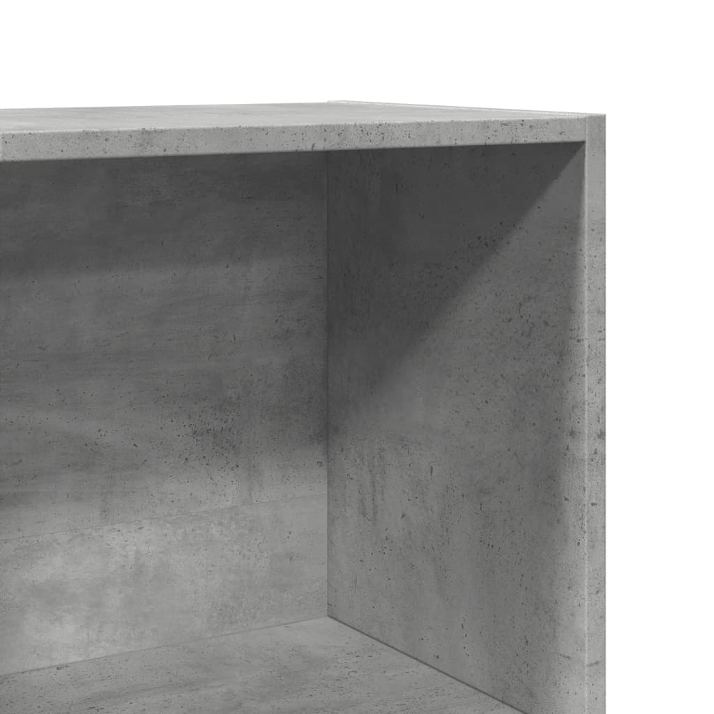 Bookshelf Concrete Grey 40x30x189 cm Wood Material