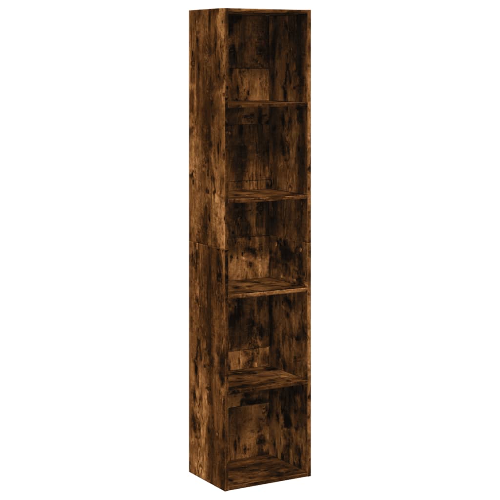 Bookshelf Smoked Oak 40x30x189 cm Wood Material