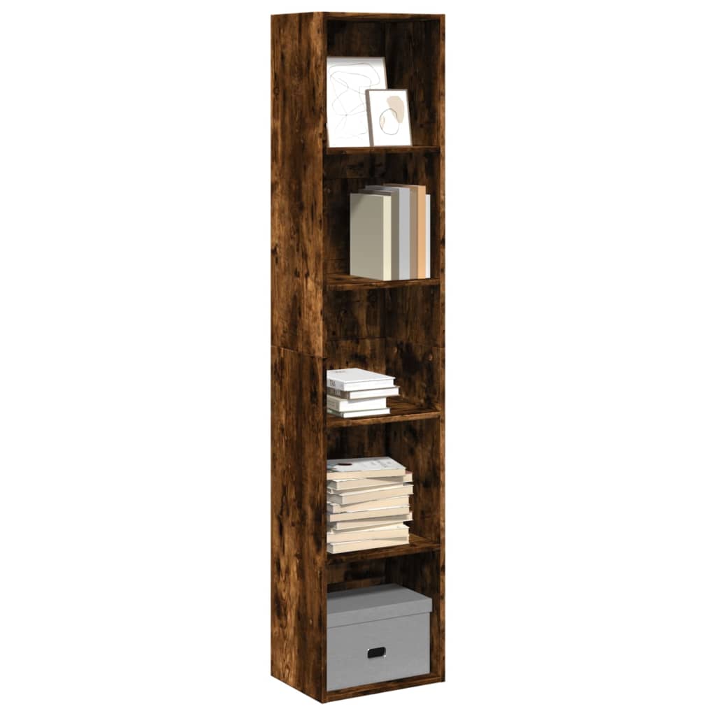 Bookshelf Smoked Oak 40x30x189 cm Wood Material