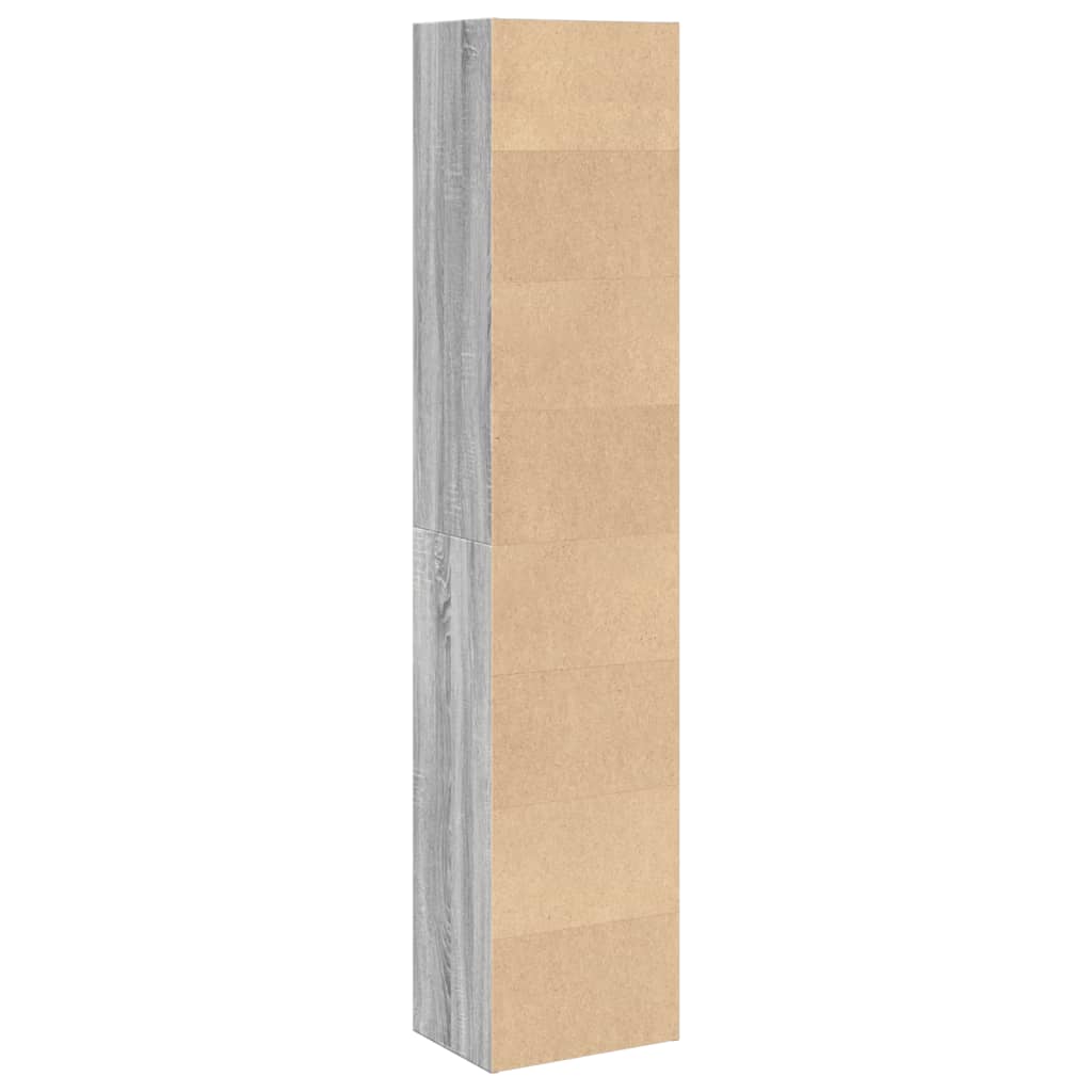 Bookshelf Gray Sonoma 40x30x189 cm Wood Material