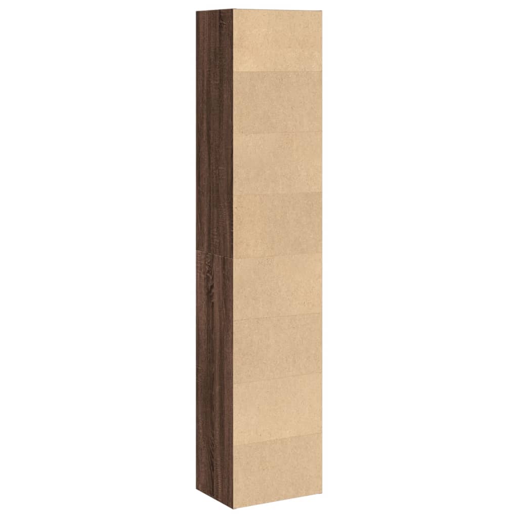 Bookshelf Brown Oak Look 40x30x189 cm Wood Material