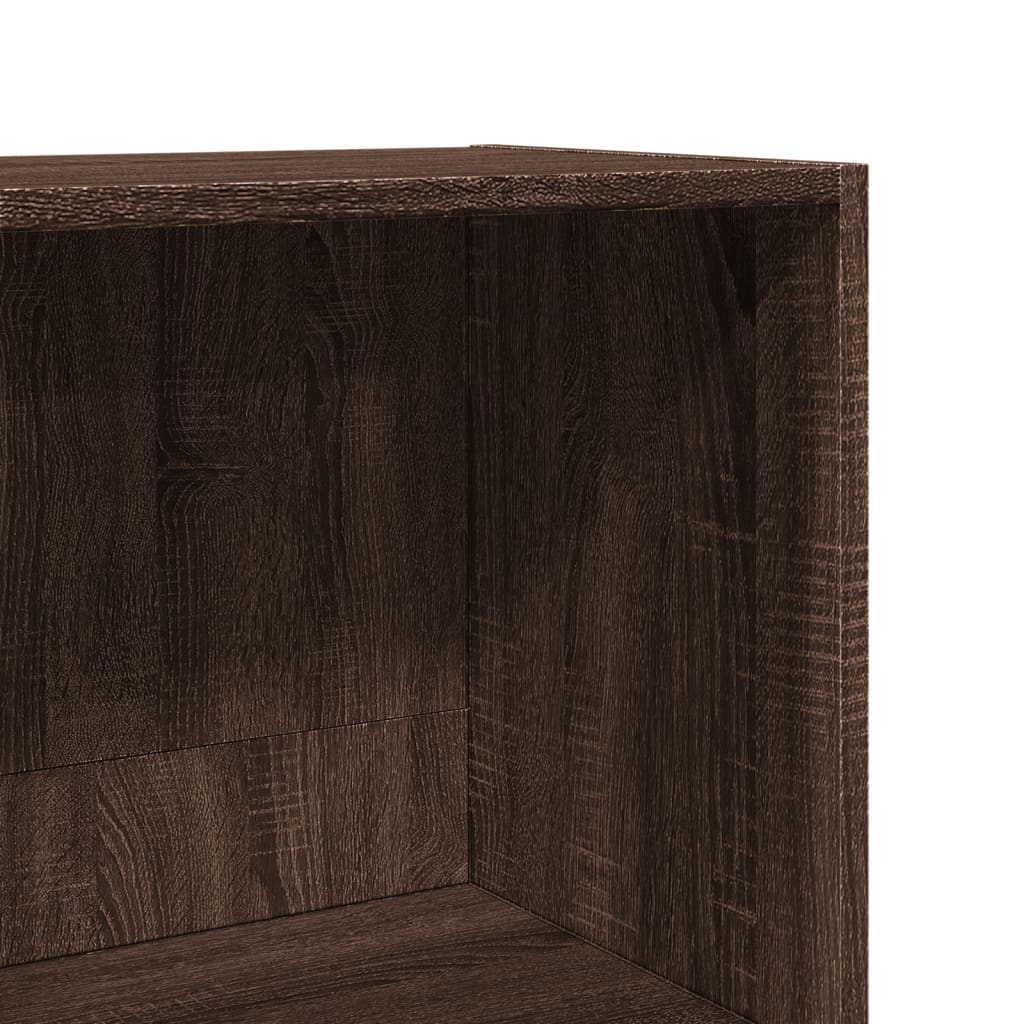 Bookshelf Brown Oak Look 40x30x189 cm Wood Material