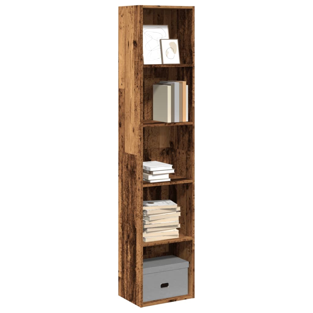 Bookshelf old wood look 40x30x189 cm wood material