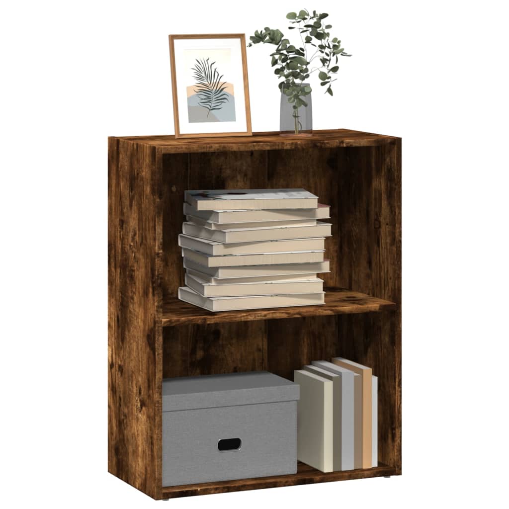 Bookshelf Smoked Oak 60x30x77 cm Wood Material