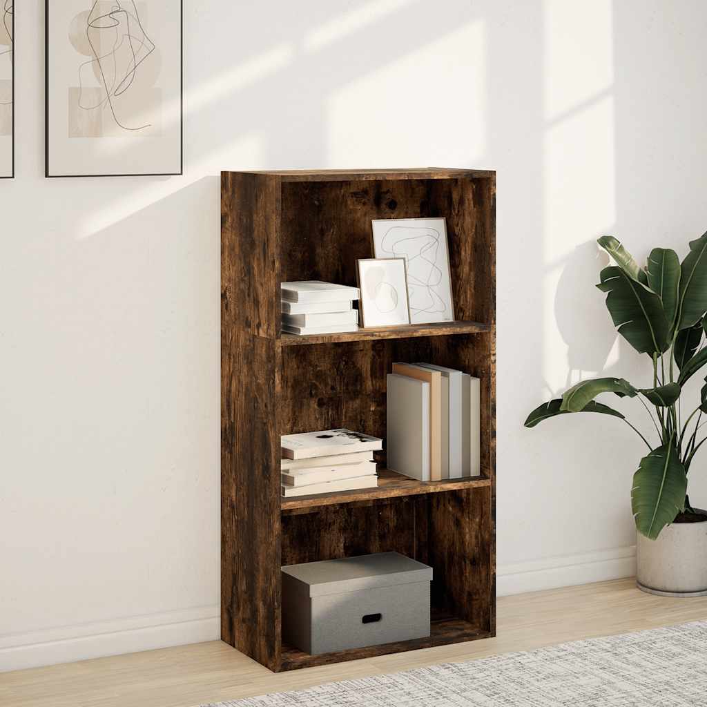 Bookshelf Smoked Oak 60x30x114 cm Wood Material