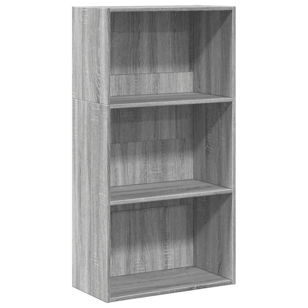 Bookshelf Gray Sonoma 60x30x114 cm Wood Material