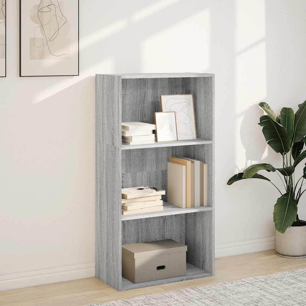 Bookshelf Gray Sonoma 60x30x114 cm Wood Material