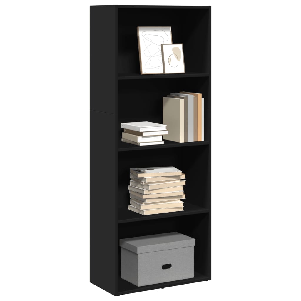 Bookshelf Black 60x30x152 cm Wood Material