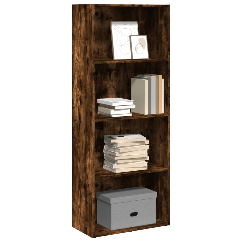 Bookshelf Smoked Oak 60x30x152 cm Wood Material