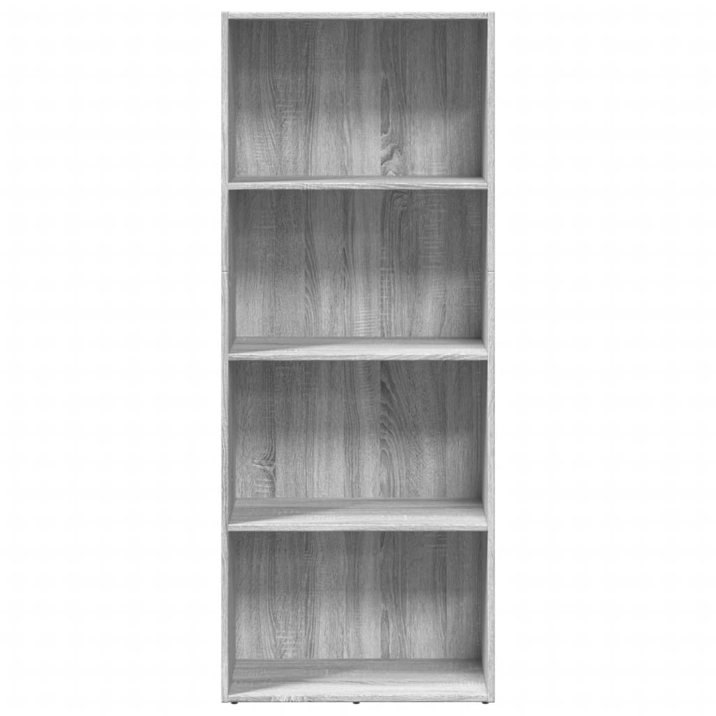 Bücherregal Grau Sonoma 60x30x152 cm Holzwerkstoff