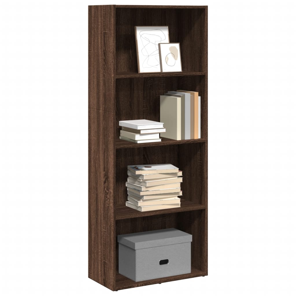 Bookshelf Brown Oak Look 60x30x152 cm Wood Material