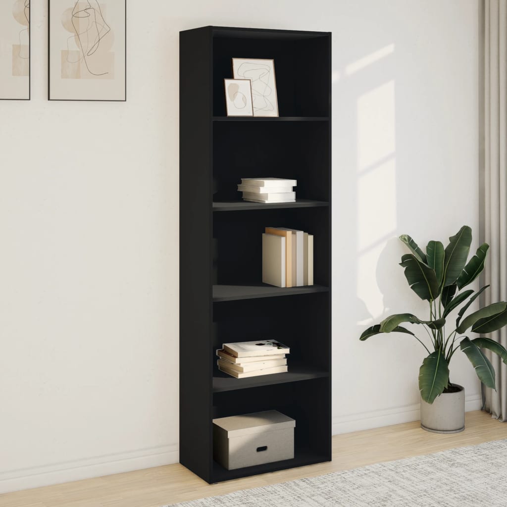 Bookshelf Black 60x30x189 cm Wood Material