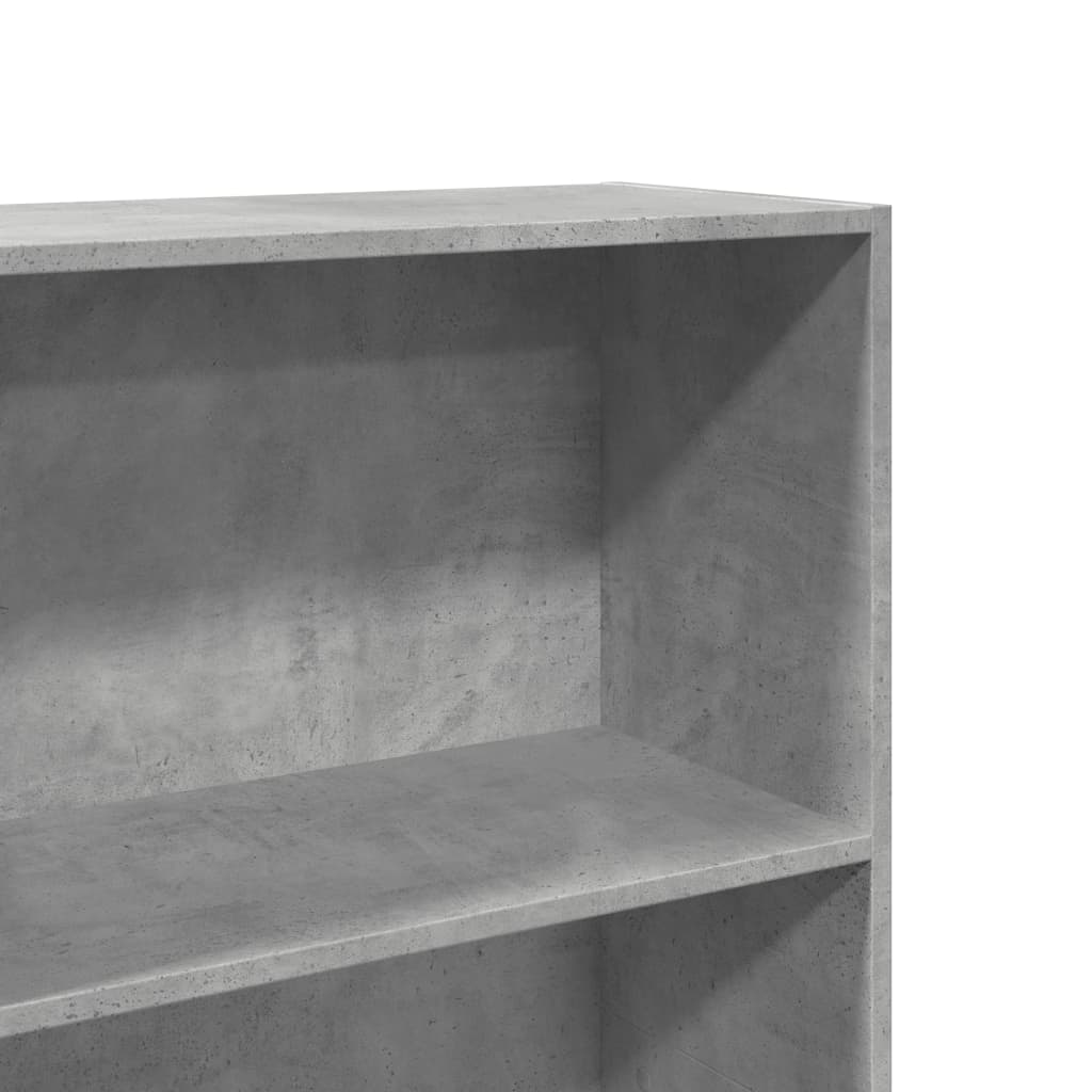 Bookshelf Concrete Grey 60x30x189 cm Wood Material