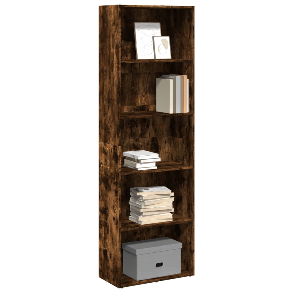 Bookshelf Smoked Oak 60x30x189 cm Wood Material